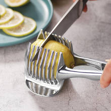 Kitchen Gadgets Metal Vegetable Fruit Slicer Tomato Clip Cutter Holder For Lemon Tomato Potato Cutter Tool Kitchen Tools 19OCT31 2024 - buy cheap