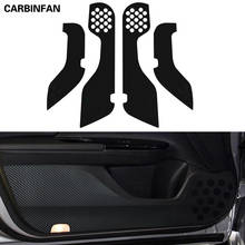 Calcomanía interior para puerta lateral de coche, pegatina antipatadas de fibra de carbono protectora Flim, unids/set 4/juego para Honda Accord 9th 9,5, 2015, 2016 2024 - compra barato