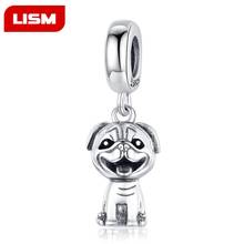 Real 925 Sterling Silver Bako Dog Dangle Charm Animal Beads Fit Original Bracelet & Bangles Pendant Jewelry Making 2024 - buy cheap