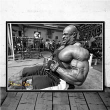 A óleo pintura da lona ronnie coleman fitness ginásio esporte estrela muscular homem poster impressões arte da parede fotos sala de estar decoração casa 2024 - compre barato