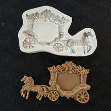 Facemile 3D Romantic Wedding Horse Carriage Silicone Mold Sugarcraft Fondant Cake Decorating Tools Candy Chocolate Mould 2024 - buy cheap