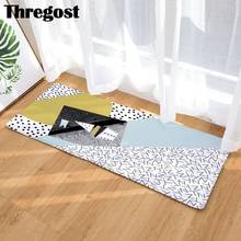 Geometric Printed Kitchen Mat Set Long Carpet Hallway Doormat Bedside Floor Mat Non-slip Water Absorption Bathroom Rugs 2024 - buy cheap