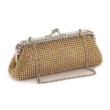 Tide cool-Bolso de mano de malla con diamantes para mujer, mini bolsa de banquete de noche exquisita, bolso clásico de moda, a la moda 2024 - compra barato