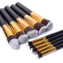 10 Pcs Makeup Brush Set Soft Synthetic Hair Brushes Kit Cosmetics Foundation Powder Blending Blush Lady Beauty Makeup Tools 2024 - buy cheap