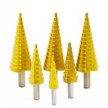 Drill Bit HSS Titanium Coated Step Drill Wood Set Power Tools for Metal High Speed Steel Hole Cutter Step Cone Center Drills 2024 - buy cheap