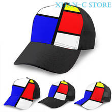 Mondrian Basketball Cap(6) men women Fashion all over print black Unisex adult hat 2024 - buy cheap