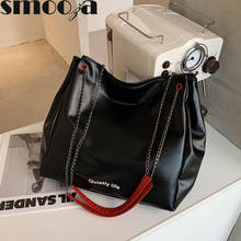 SMOOZA Women Shoulder Bags 2022 New Trendy Fashion Chain Messenger Handbag Large Capacity Solid Color Female Tote Crossbody Bag 2024 - buy cheap