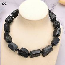 Ювелирные изделия GuaiGuai, натуральное Черное круглое ожерелье, натуральные драгоценные камни, камень 18 дюймов 20x24 мм 2024 - купить недорого
