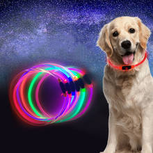 Ошейник для собак, кошек, USB Перезаряжаемый мигающий ошейник, светящийся ошейник, светодиодный светильник, ошейник для собак, мигающий ошейник, ремешок для ночной ходьбы 2024 - купить недорого