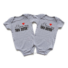 Cotton Newborn Infant Baby Boys Girls Bodysuit Cute Baby Twins Short Sleeve Bodysuits Outfits Clothes Twins Baby Clothing 0 24m Buy Cheap In An Online Store With Delivery Price Comparison Specifications Photos