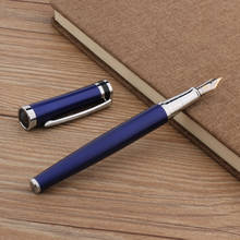 luxury High quality METAL 3035 MATTE Fountain Pen BLUE Silver classic GIFT M pen student Stationery Office Supplies 2024 - buy cheap