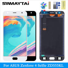 ЖК-дисплей для ASUS ZenFone Asus ZenFone 4 Selfie ZD553KL X00LD, дигитайзер в сборе, сенсорный экран, запасные части, черный ЖК-дисплей 2024 - купить недорого