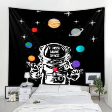Tapeçaria decorativa de astronauta, tapeçaria decorativa de mandala, hippie boêmio, para quarto 2024 - compre barato