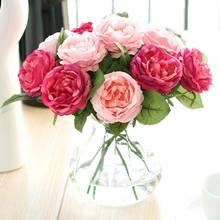 1 pçs verdadeiro toque de seda rosa flores artificiais festa casa decoração floral casamento scrapbooking falso flor 6 cores 2024 - compre barato