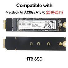 Nuevo SSD de 1TB y 1000GB, Compatible con Macbook Air A1369, A1370, 2010-2011, 512G, HDD, disco de estado sólido MAC, actualización de gran capacidad 2024 - compra barato