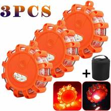 3PCS LED Road Flares Car Magnetic Roadside Safety Light Road Flares Rescue Light LED Strobe Warning Light Flashlights Car Lamps 2024 - buy cheap