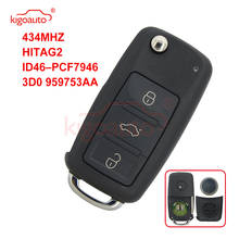 Kigoauto для vw Touareg дистанционный ключ 3 кнопки 433,9 МГц ASK/FSK HITAG-2 ID46 PCF7946 HU66 3D0 959 753 AA 3D0 959 753 AM 2024 - купить недорого