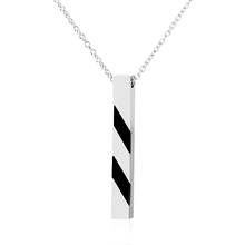 Fashion Bar Square Pendants Necklace Stainless Steel High Polish Rose Gold Color Short Collar Punk Necklace Jewelry Gift 2024 - buy cheap