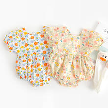 Baby Flower Print Bodysuits Infant Girl Summer Short Sleeve Princess  Jumpsuit Newborn Baby Girl Clothes Kids Toddler Onesie 1 2 2024 - buy cheap