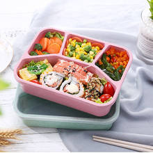 Microwave Bento Lunch Box Four Grid Independent  Lattice Bento Box  Portable Travel Picnic  Food Storage Box Kitchen Tools 2024 - buy cheap