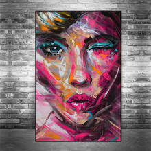 Abstract Woman Face Canvas Paintings on the Wall Art Posters And Prints Modern Woman Art Cuadros Pictures Home Wall Decoration 2024 - buy cheap