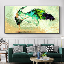 SELFLESSLY Abstract Art Dancing Girl In Beach Canvas Painting Oil Painting Printed On Canvas Wall Pictures For Living Room 2024 - buy cheap