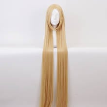 150cm/58.5" Princess Tangled Rapunzel Cosplay Wig Straight Long Synthetic Hair Golden + Free Wig Cap 2024 - buy cheap