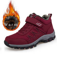 2019 New Winter Women Boots Woman Lady Leather Warm Flat Platform Fur Waterproof Snow Sneakers Plush Fashion Couple Casual Boots 2024 - buy cheap