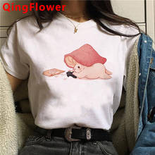 Kawaii Гриб футболка женский Принт гранж 2021 японская kawaii футболка летний топ ulzzang tumblr 2024 - купить недорого