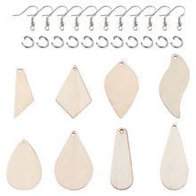 1 Set Natural Wood Big Pendants with Iron Jump Ring and Earring Hooks for Jewelry Making DIY earring Supplies 2024 - buy cheap
