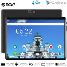 Bdf-tablet global 10 lugares, sim 4g lte, chamada telefônica, pc, android 9.0, netflix, octa core, 32gb, tablet 7 8 9 10, metal 2024 - compre barato