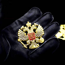 Insignia de águila masónica rusa de doble cabeza, chapa dorada, pin, medallas de masón de Rusia, broches de CCCP 2024 - compra barato
