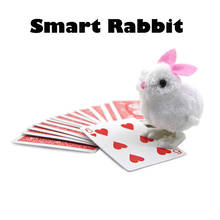 Волшебные трюки с умным кроликом кролик прыгает на выбранную карту волшебник крупным планом иллюзия, трюк, реквизит, комедия классическая игрушка 2024 - купить недорого