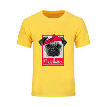 Top Quality Cotton Cut Pug Print Men T Shirt Casual O-neck Men T-shirt 2020 New Design Man Tee Shirts Camisetas Hombre Lil Peep 2024 - buy cheap
