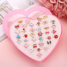 36pc Fancy Adjustable Cartoon Rings Party Favors Kids Girls Action Figures Toy Cartoon Lady ring 2024 - buy cheap