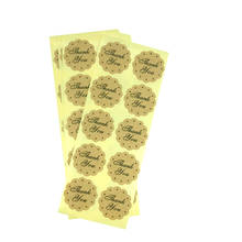 1000 unids/lote de pegatinas de sellado de papel Kraft multifunción de encaje de agradecimiento, etiquetas adhesivas de regalo DIY 2024 - compra barato