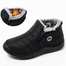 Size36-45 Waterproof Women Winter Shoes Couple Unisex Snow Boots Warm Fur Inside Antiskid Bottom Keep Warm Mother Casual Boots 2024 - buy cheap
