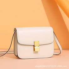 New Genuine Leather Tofu Women Bag Luxury Design Handbag Famous Brand Casual Fashion Single Shoulder Bag 2024 - buy cheap