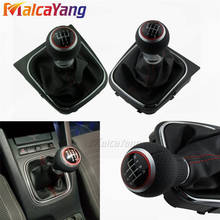 For VW Golf 5 MK5 R32 GTI GTD 2004 2005 2006 2007 2008 2009 New 5 /6 Speed Car Gear Stick Level Shift Knob With Leather Boot 2024 - buy cheap