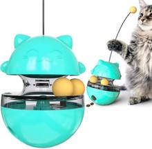 Juguete de bola de comida para gatos, dispensador de comida para gatos, alimentador lento, aumenta el IQ, vaso giratorio automático, juguete roly-paly para gatos y gatitos 2024 - compra barato