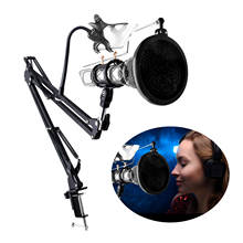 Soporte de micrófono D6, brazo de suspensión ajustable con montaje de choque, para teléfono móvil, transmisión en vivo, Podcast 2024 - compra barato