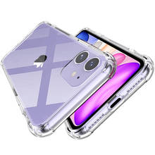 Fundas transparentes a prueba de golpes para iPhone, carcasa trasera de silicona para iPhone 12, 11 Pro, X, Xs Max, 7, 8, 6 Plus, SE 2020, XR 2024 - compra barato