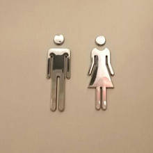 Toilet Signs Door/Loo /Bathroom /Restroom /WC Door Wall Sign Signage MAN & WOMAN Plastic Board Prompt Sign 2024 - buy cheap