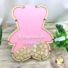 Oso personalizado, signo de cumpleaños, comunión, bautismo, recuerdo, libro de invitados, alternativa, Baby Shower, deseos, libro de invitados 2024 - compra barato