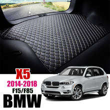 Leather Car Trunk Mat X5 Liner Pad BMW F85 Cargo Pad Carpet For BMW X5 F15 2014-2018 Trunk Boot Mat Tail Cargo Liner 2015 2016 2024 - buy cheap