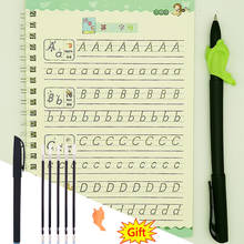 Cuaderno reutilizable para Aprendizaje de caligrafía, 26 letras en inglés Groove, libros de práctica de caligrafía para niños, juguetes para bebés 2024 - compra barato