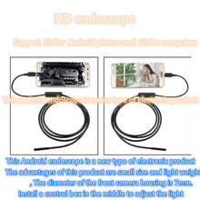 The new 5.5mm HD Android mobile phone computer USB endoscope waterproof industrial pipeline auto repair 1 meter line endoscope 2024 - buy cheap