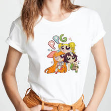 Женская футболка с мультипликационным принтом, Милая футболка для девочек, женские топы, модная футболка с коротким рукавом и графическим принтом, женские рубашки 2024 - купить недорого