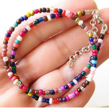 Bohemian Colorful Beads Choker Necklace For Women Summer Beach Beaded Chain Chokers Necklaces Fashion Jewelry A661 2024 - buy cheap