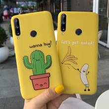 Capa de cactos de desenho animado para huawei, capa traseira adorável de silicone tpu macio para honor 9c 9 c tamanhos de 6.39 polegadas 2024 - compre barato